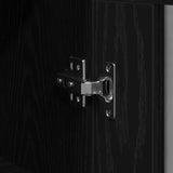 Sideboard With Wall Cabinet Black Oak Engineered Wood