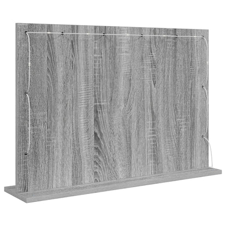 Vanity Mirror Grey Sonoma Particle Board 80 X 55 X 18 Cm