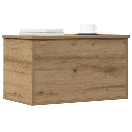 Storage Box With Lid Artisan Oak 60X35X35 Cm Engineered Wood