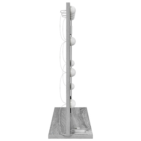 Vanity Mirror With Led Lights Grey Sonoma 60X55X18 Cm