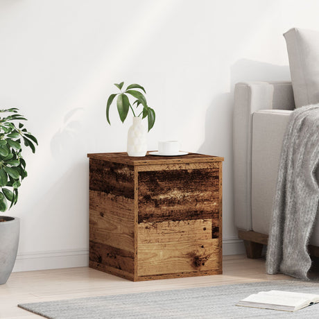 Storage Box Old Wood 40X42X46 Cm Engineered Wood