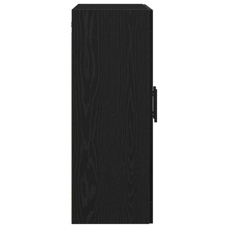 Wall Mounted Cabinet Black Oak 69,5X34X90 Cm Engineered Wood