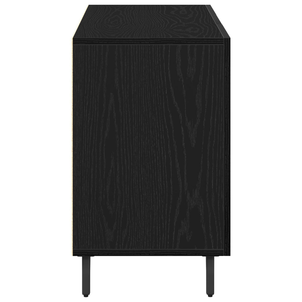 Black Oak Sideboard 100X36X60 Cm Made From Engineered Wood