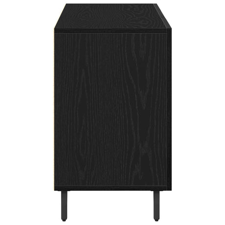 Black Oak Sideboard 100X36X60 Cm Made From Engineered Wood