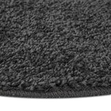 Shaggy Rug With Latex Backing Dark Grey Ø90 Cm