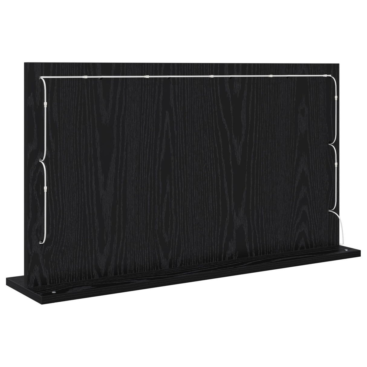 Vanity Mirror With Led Lights Black Oak 80X45X18 Cm