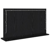 Vanity Mirror With Led Lights Black Oak 80X45X18 Cm