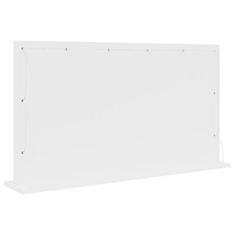 Vanity Mirror With Led Lights White 100X55X18 Cm