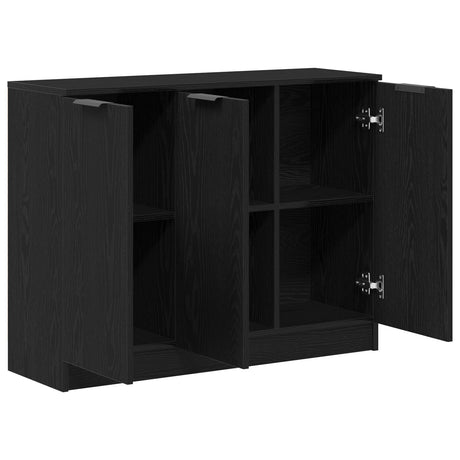 Sideboard Black Oak 90,5X30X70 Cm Engineered Wood
