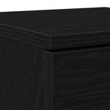 Sideboards 2 Pcs Black Oak 30X30X70 Cm Engineered Wood