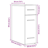 Apothecary Cabinet Artisan Oak 20X45.5X60 Cm Engineered Wood