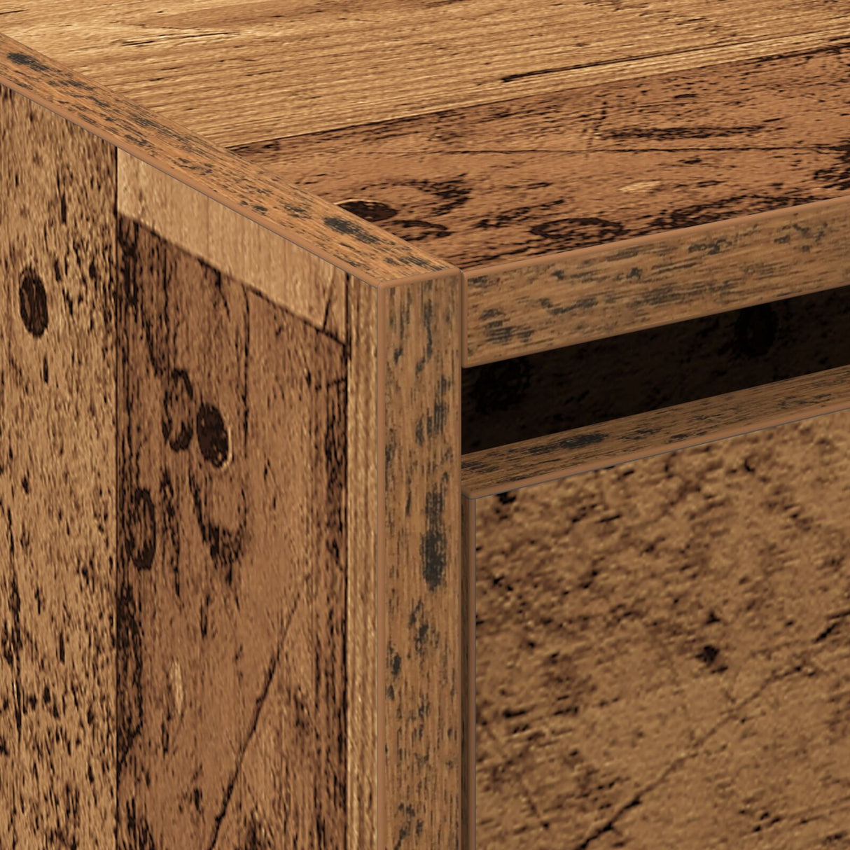 Shoe Cabinet Old Wood 80X21X125,5 Cm Engineered Wood