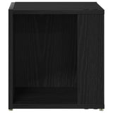 Side Table Black Oak 33X33X34,5 Cm Engineered Wood