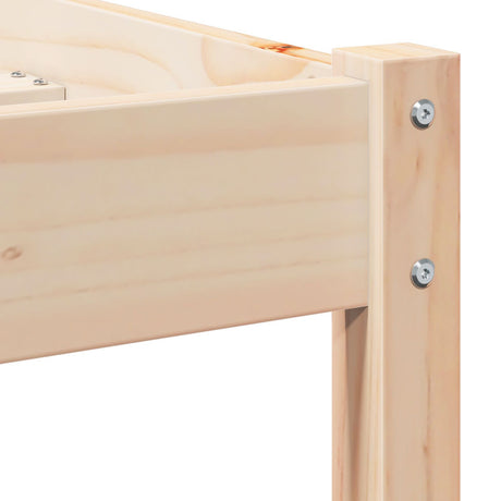 Bed Frame With Headboard 100X210 Cm Solid Wood Pine