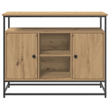 Sideboard Artisan Oak 100X35X80 Cm Engineered Wood And Steel