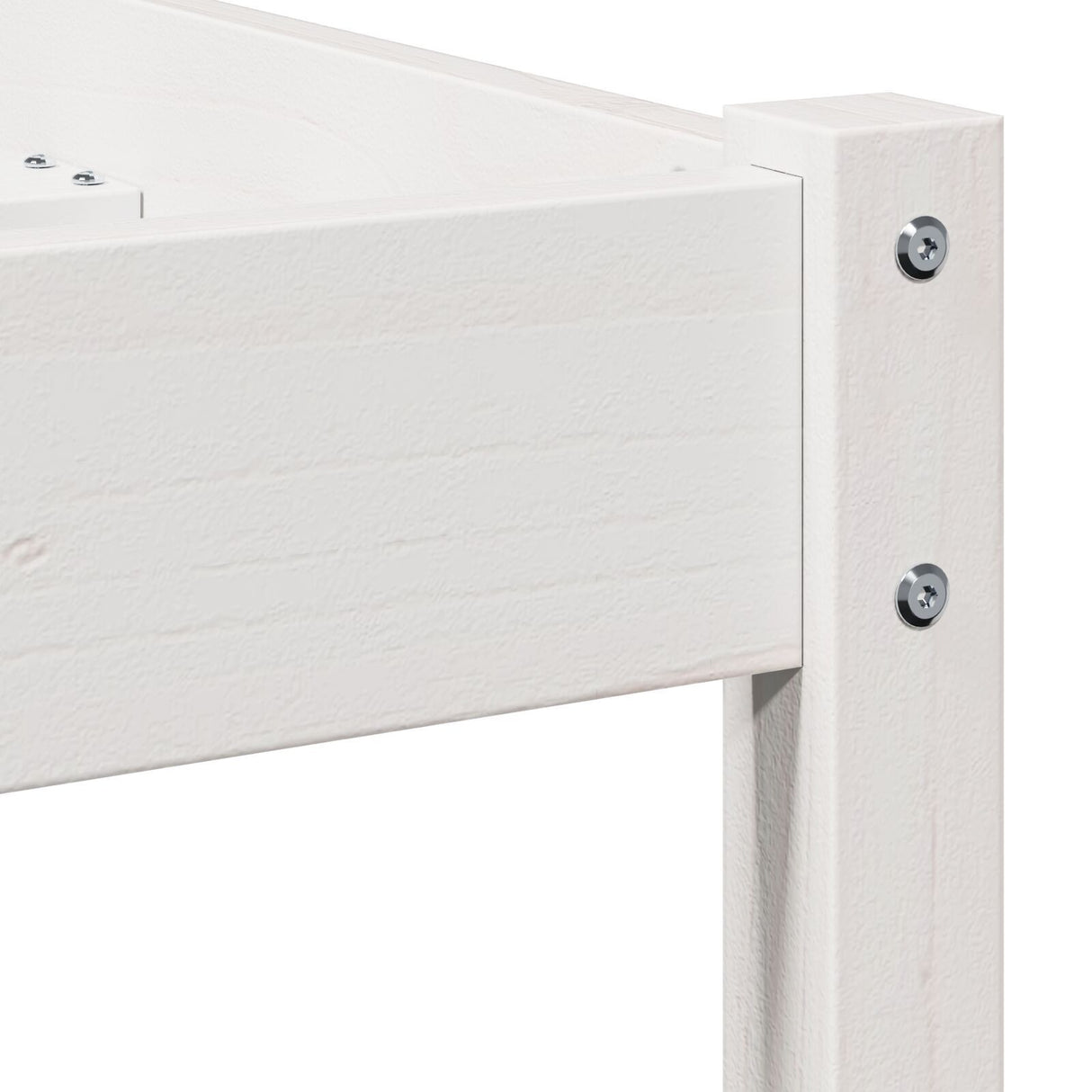 Bed Frame With Headboard White 180X210 Cm Solid Wood Pine