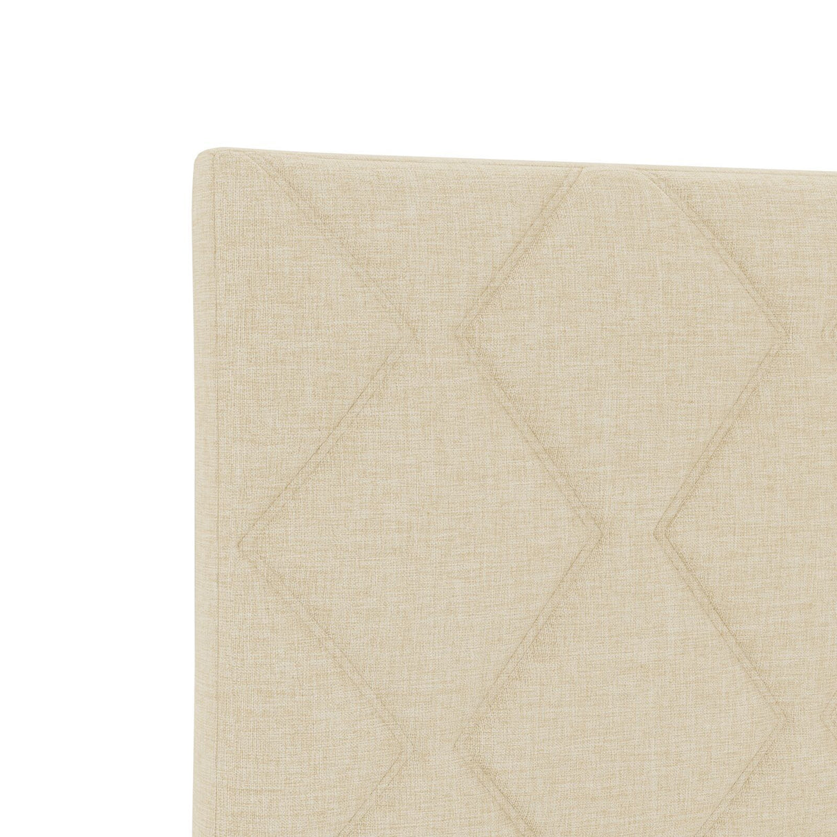 Cream Fabric Bed Frame 200X200 Cm