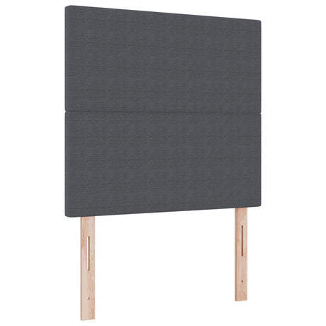 Box Spring Bed With Mattress Dark Grey 80X200 Cm Corduroy Fabric
