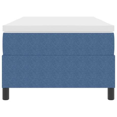Box Spring Bed With Mattress Blue 80X200 Cm Corduroy Fabric