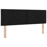 Box Spring Bed With Mattress & Led Black 140X200 Cm Fabric