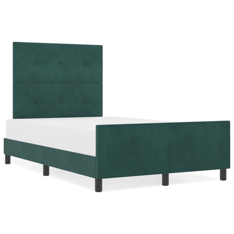Bed Frame Dark Green 120X200 Cm Velvet