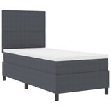 Box Spring Bed With Mattress Dark Grey 80X200 Cm Corduroy Fabric