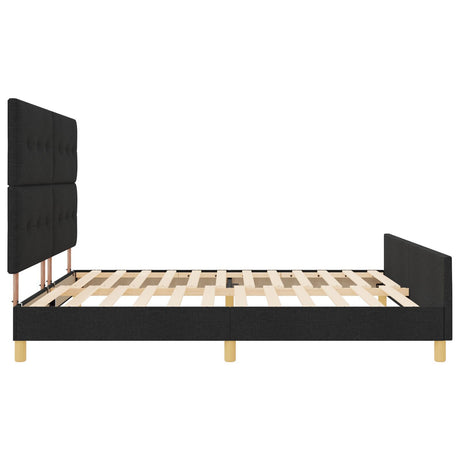Bed Frame Black 200X200 Cm Fabric