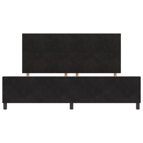 Bed Frame Black 200X200 Cm Velvet