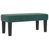 Box Spring Bed With Mattress & Bench Dark Green 80X200 Cm Velvet
