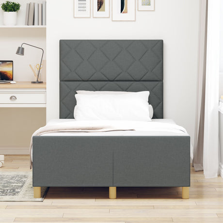 Dark Grey Fabric Bed Frame 120X200 Cm