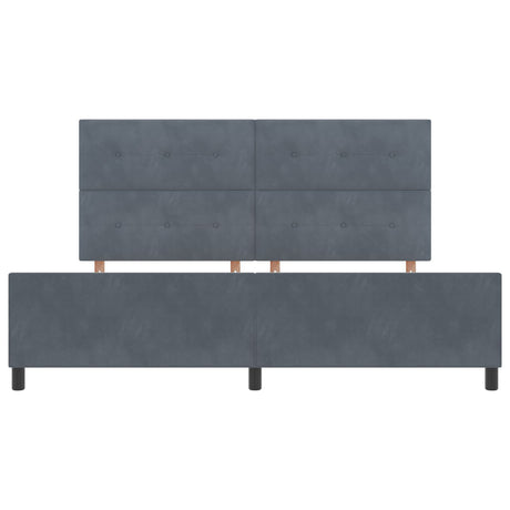 Bed Frame Dark Grey 200X200 Cm Velvet
