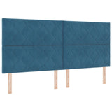 Bed Frame Dark Blue 200X200 Cm Velvet