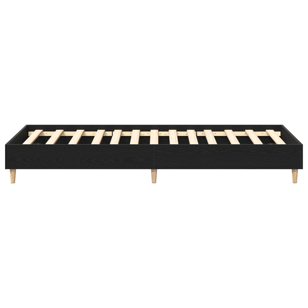 Bed Frame 75X190 Cm Black Oak Engineered Wood