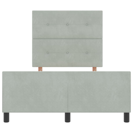 Light Grey Velvet Bed Frame 120X200 Cm