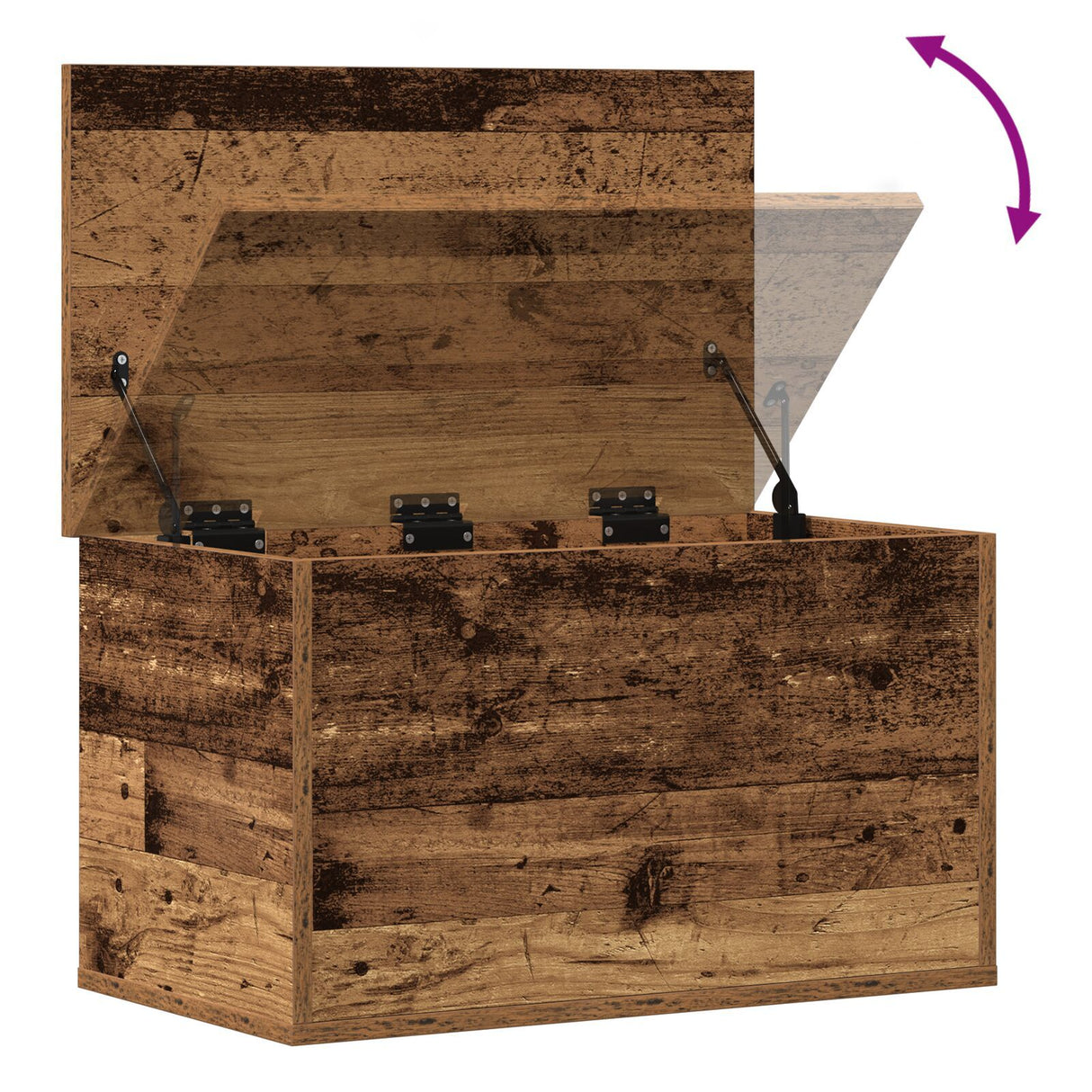 Storage Box Old Wood 60X35X35 Cm Made Of Engineered Wood