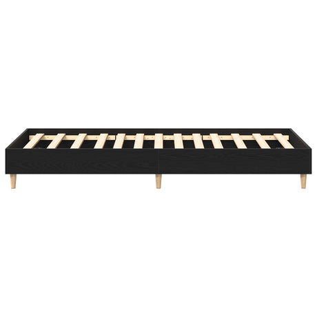 Bed Frame 90X200 Cm Black Oak Engineered Wood