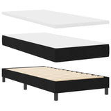 Box Spring Bed With Mattress & Led Black 80X200 Cm Fabric