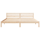Bed Frame With Headboard 200X210 Cm Solid Wood Pine
