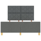 Bed Frame In Dark Grey, 140X200 Cm, Fabric
