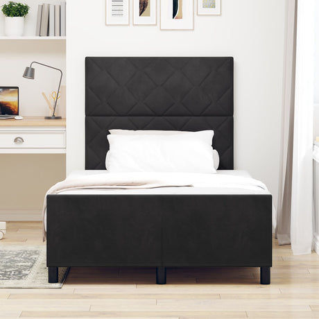 Black Velvet Bed Frame 120X200 Cm