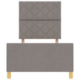 Bed Frame Taupe 100X200 Cm Fabric