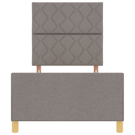 Bed Frame Taupe 100X200 Cm Fabric