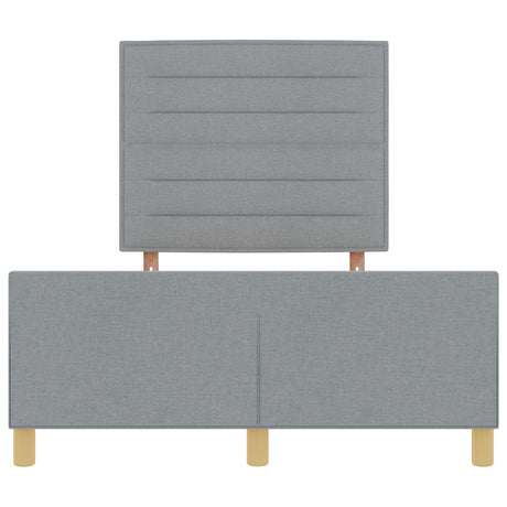 Bed Frame In Light Grey, 140X200 Cm, Fabric