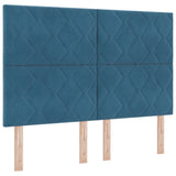 Bed Frame Dark Blue 140X200 Cm Velvet