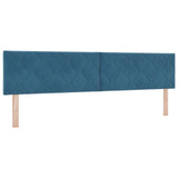 Box Spring Bed With Mattress Dark Blue 200X200 Cm Velvet