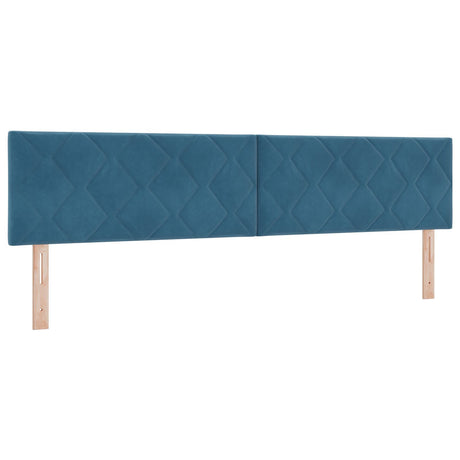 Box Spring Bed With Mattress Dark Blue 200X200 Cm Velvet
