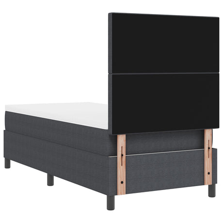 Box Spring Bed With Mattress Dark Grey 80X200 Cm Corduroy Fabric