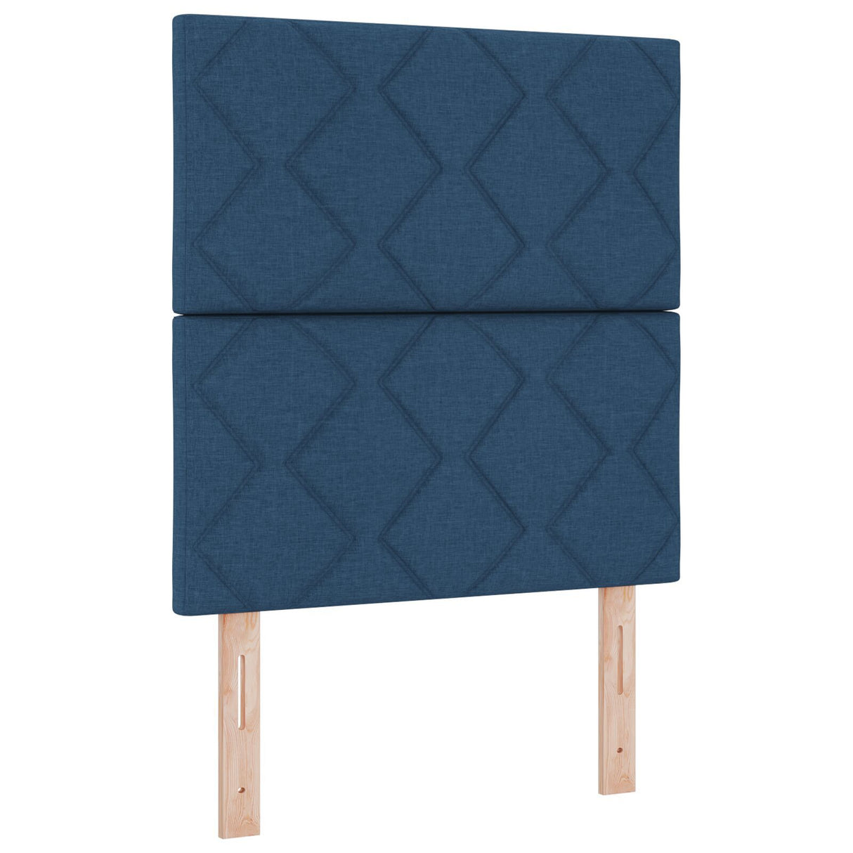 Box Spring Bed With Mattress & Led Blue 80X200 Cm Fabric