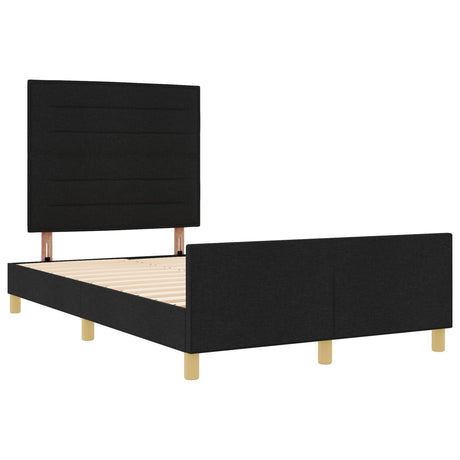 Bed Frame Black 140X190 Cm Fabric