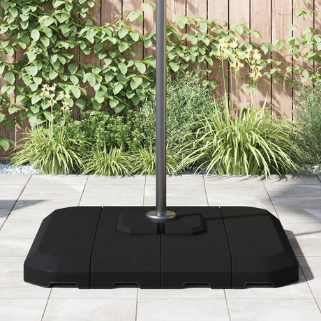 4-Piece Cantilever Parasol Base Set - 130Kg Sand Or 90Kg Water
